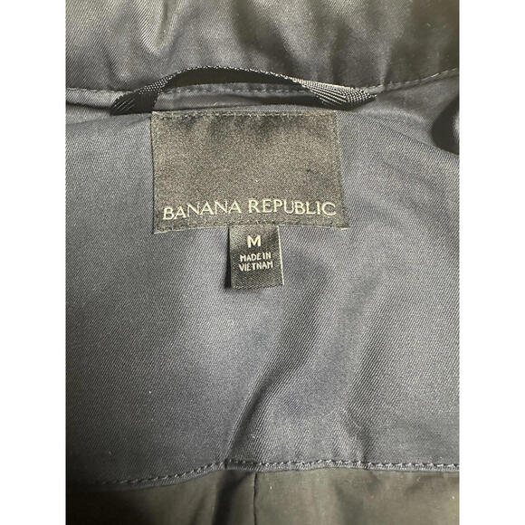 Banana Republic Performance Mens M Water Repellent Coat Preppy Blue Travel - Picture 6 of 8